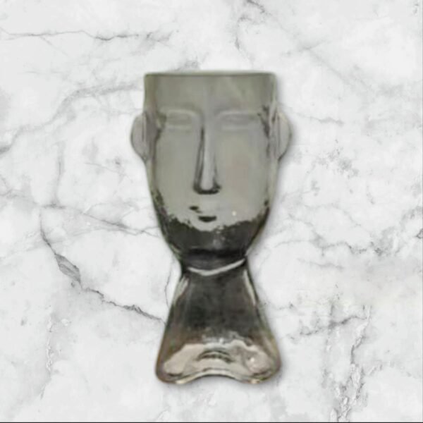 XI 1224-1 Florero Rostro Vidrio Pequeño