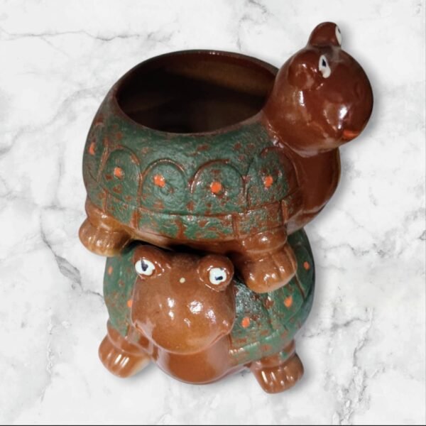 AHN0212 Macetero Tortuga Cerámica Pequeño