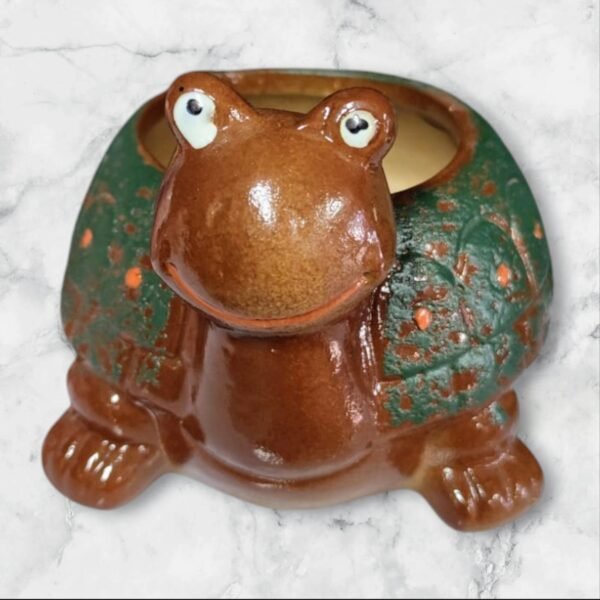 AHN0212 Macetero Tortuga Cerámica Pequeño
