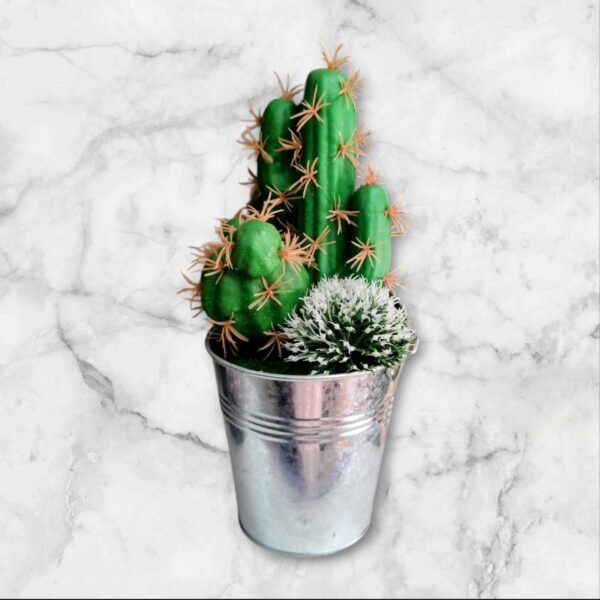 LY-76820 Arreglo Cactus en Jarro Metálico