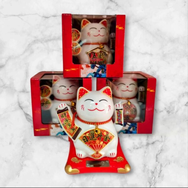 A012-12 Gatito de la Suerte Asiático Movimiento en su Brazo