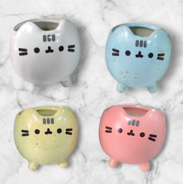 A015 Maceta Pequeña Gatitos Colores