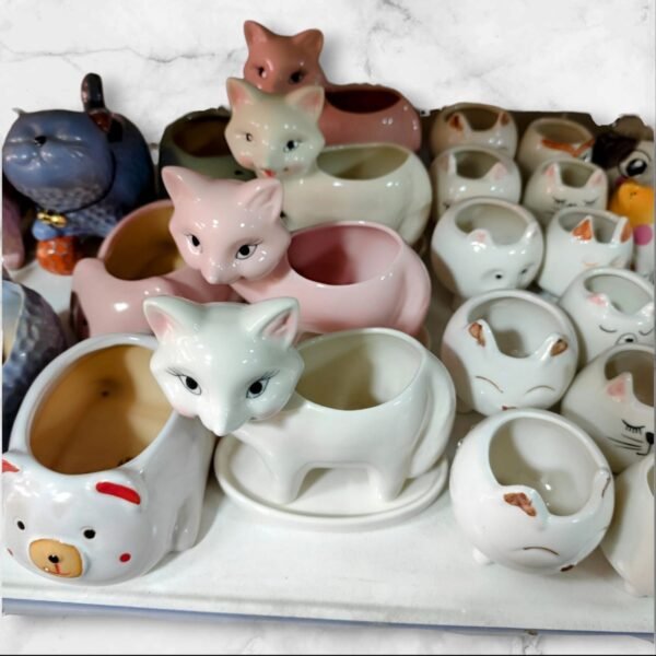 XN0002 Maceta de Zorrito en Cerámica con Plato