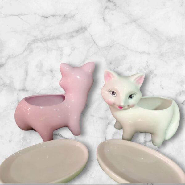 XN0002 Maceta de Zorrito en Cerámica con Plato