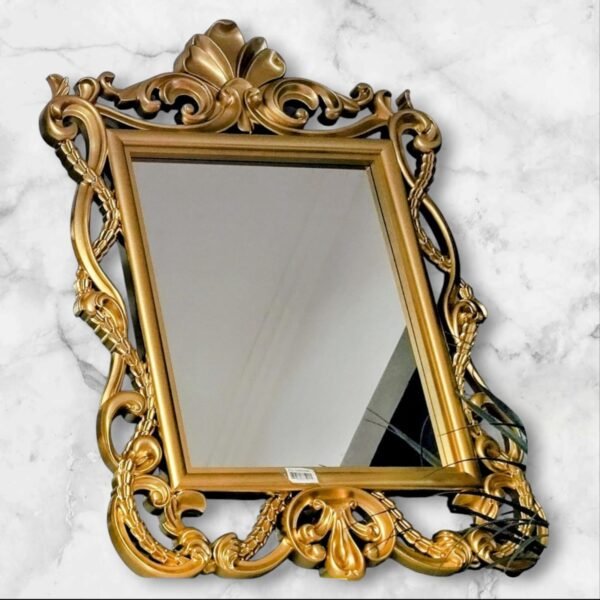 A1036 Espejo Rectangular Dorado Clasico