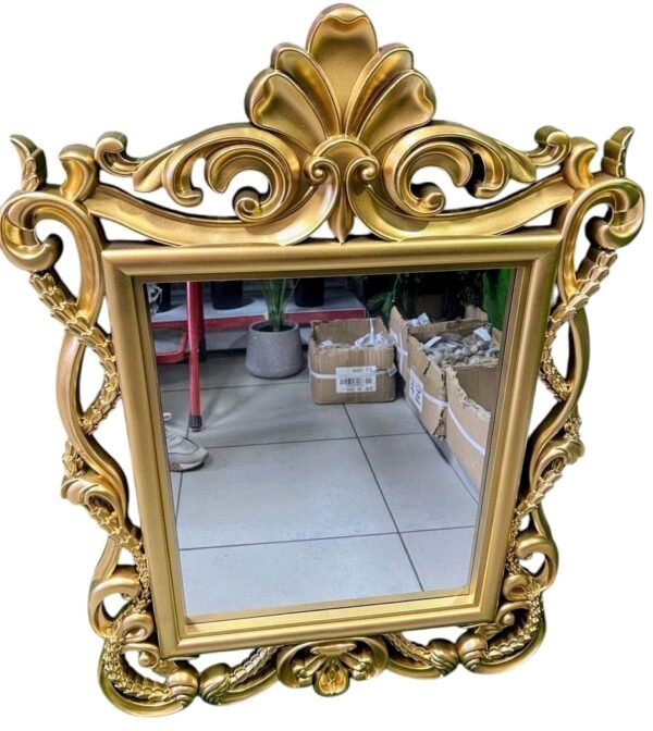 A1036 Espejo Rectangular Dorado Clasico