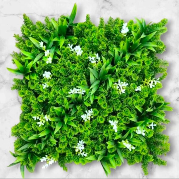 FB0213 Palmeta Mural Verde Flor Blanca