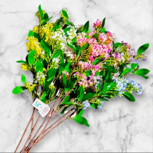 BF0126 Rama de Flor de Osmanto Pequeña Flor Asiática Colorida