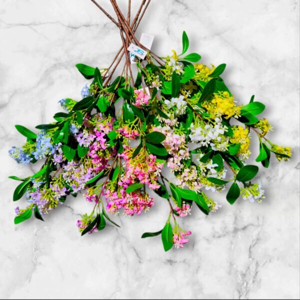 BF0126 Rama de Flor de Osmanto Pequeña Flor Asiática Colorida