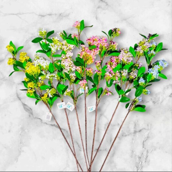 BF0126 Rama de Flor de Osmanto Pequeña Flor Asiática Colorida