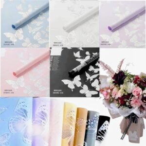 WhatsApp Image 2026-02-12 at 12.26.27 PM B1210 Papel Coreano Diseño Mariposa con Transparencia 5 Colores